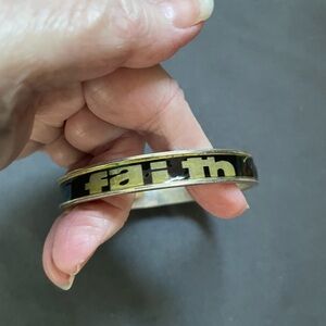Faith Cuff Bracelet in Black and Gold - women Accessories